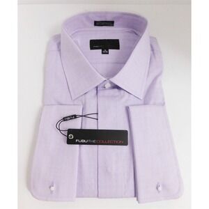New Fubu Lavender Purple 100% Cotton Button Down‎ Shirt 19 34/35